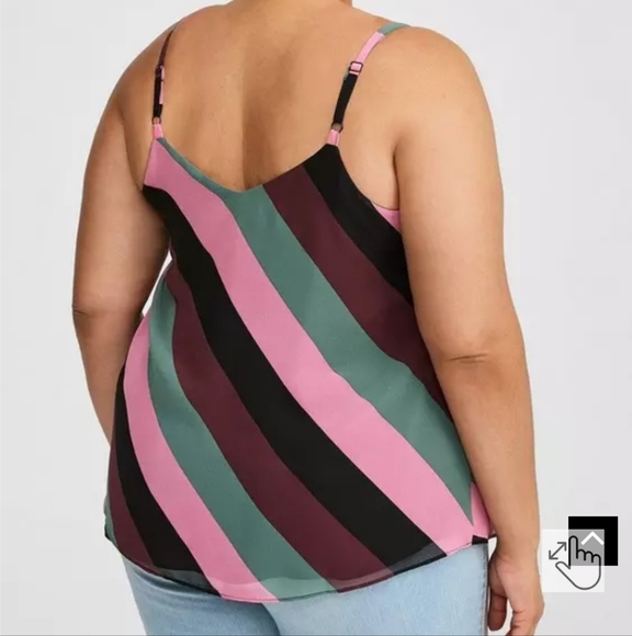 Torrid Sophie Swing Cami  Color:Erin stripe sassafras Size 4X - Picture 4 of 10